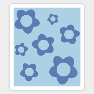 pattern flower aesthetic blue Sticker